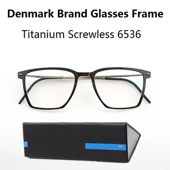 Danska Blagovna Znamka Titana Poslovnih Očal Okvir Kvadratnih Ultralahkih Brezvijačno 6536 Moški Ženske Spektakel Recept Optični Eyeglass