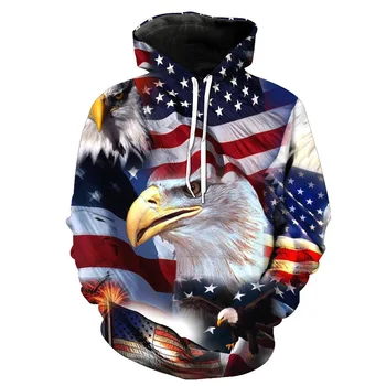 ZDA Zastavo Hoodies Ameriške Zvezde in Črte Sweatshirts 3D Tiskanja Unisex Hiphop Puloverji Hoodie Priložnostne Oblačila, Trenirke Vrhovi