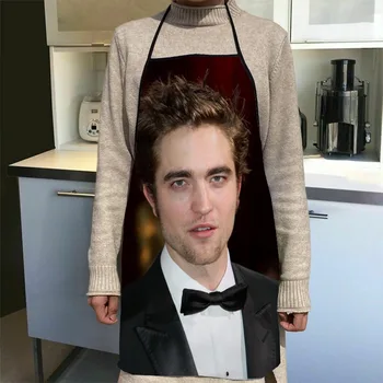 Robert Pattinson, Predpasniki Doma kavarna Čiščenje Predpasniki Anti-Umazane Kuhinja Dodatki Za Moške, Ženske 50x75cm,68x95cm Funy Darilo