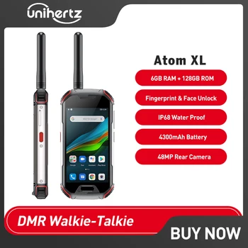 Unihertz Atom XL Mobilni telefon 6GB 128GB Android 10Smallest DMR Walkie-Talkie Pametni telefon Robusten 48MP 4300mAh NFC 4G mobilni telefon
