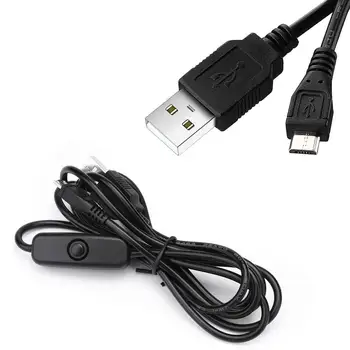 Micro USB z Stikalo ZA vklop/IZKLOP Kabla USB Kabel Adapter za Polnilnik za Napajanje 5V 3A za Raspberry Pi 3 Model B B+ in drugih Naprav