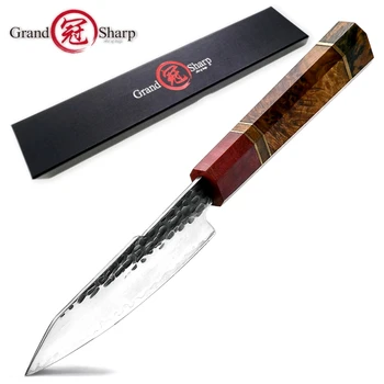Grandsharp Kuhar je Najboljši Noži Kuhinjski Noži Pripomoček Odrezanje Zrezek Paradižnikov Nož Kuhanje Orodja Japonski AUS-10 3 Plasti Jekla NOVA
