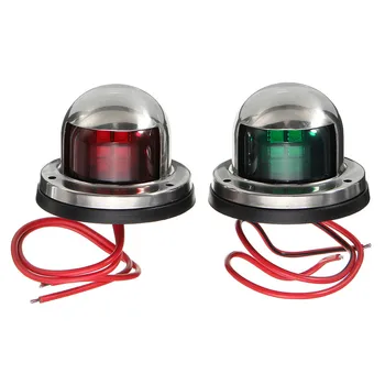 2pcs Rdeče in Zeleno Čoln Luč 12V LED Lok Navigacijske Luči Rdeča Zelena Jadranje Opozorilne Luči Za Morske Za Čoln Jahta opozorilna Lučka