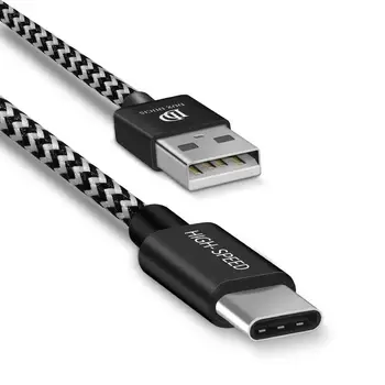 DUKS DUCIS K-EN Prenosni TIP-C Micro USB Kabel & USB Tip C Kabel Najlon Pleteni Tip-C Polnilnik, Kabel USB-C