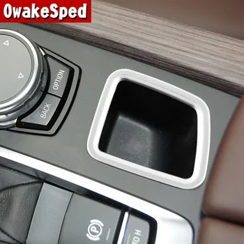 Za BMW X5 F15 X6 F16 2015-18 Avto sredinski Konzoli, Prestavna Škatla za Shranjevanje Okvir Trim Prestavljanje Nalaganje Tidying Polje Zaščito Nalepka
