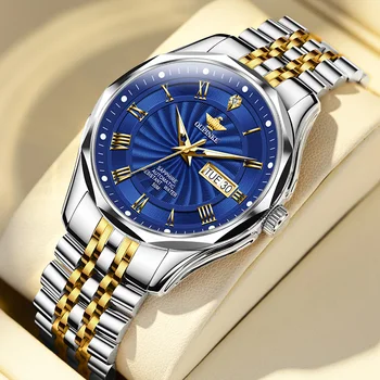 OUPINKE Moške Luksuzni Watch Automatic Mehanski Self-Navijanje Sapphire Kristalno Ure iz Nerjavečega Jekla Vodotesne Ročne ure
