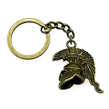 Keychain Za Ključe 3D Retro Rimski Vojak Čelada Dropshipping Dobaviteljev na Debelo 36x28x14mm Obesek Antique Bronze