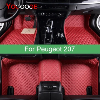 YOGOOGE Avto predpražnike Za Peugeot 207 207CC 207SW Stopala Coche Oprema Preproge