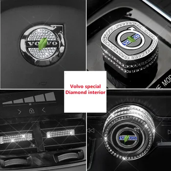 Za Volvo XC60 xc90 XC40 S90 V90 V60 Volan Sedež Prilagodite Gumb izstopu Zraka Trim Diamond Notranje Trim Obliž Dodatki