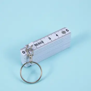 0,5 m Plastična Zložljiva Vladar Avto Keychain Prenosni Mizar Merjenje Orodje Trak Ukrep Key Ring
