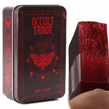 2022 Nov Slog Okultno Tarot v Tin Kovinsko Škatlo, pozlačen Rob Vroče Prodati Tarot Kart Za Vedeževanje Tarot Krova Lepa Packag