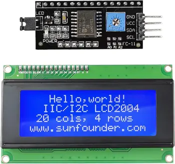 SunFounder IIC/I2C/TWI Serijska 2004/20x4 LCD Modul Ščit za Arduino Uno/ Mega2560 Elektronskega DIY