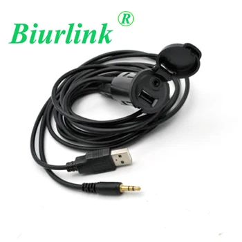 Biurlink Avtomobilski Stereo vtičnico za Vžigalnik Zamenjava AUX Kabel USB in Vmesnik Stikalo Za Peugeot Citroen RD9 RD43 RD45