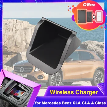 15W Avto Brezžično Polnjenje Tipke za Mercedes Benz CLA GLA Razred C117 180 200 X156 W176 2014~2020 Hitro Polnilnik Ploščo Accessorie