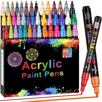 Premium Barve Pero Akril Barva Marker za 0,7 mm Fina Točke in 2,0 mm, Srednjega Nasvet Akril Umetnosti Marker za Vse Površine ustvarjalce