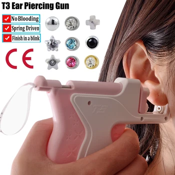 T3 Strokovno Ear Piercing Pištolo Sterilne Ear Piercing Naprave Nov Design Domačo Uporabo Ušesni Hrustanec Tragus Helix Piercing Orodje