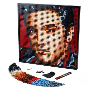 DIY Pixel Art Elvis Presley Portret Mozaik Pop Zvezda Soba Dekorativni Svetu Slavni slika Za Gradnjo Blokov, Igrače Darilo za Rojstni dan