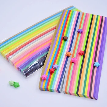 540/1030 Kos Ročno izdelan Origami Quilling Papir Mešani Barvni Papir Proge za Otroke Otrok DIY Obrti Papir Dekor Dobave 23*1cm