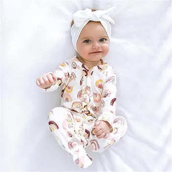 Novorojenček Eno-Kosov, Igralne Obleke Telo Baby Dekle Obleko Z Dolgimi Rokavi Romper Jesenski Oblačila Sunsuit