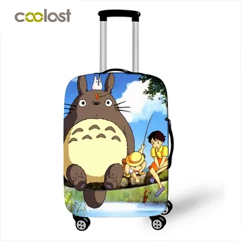 Anime Totoro Prtljage Kritje Potnih Dodatna Oprema Elastični Kovček Pokriva 18 - 32 Palčni Vozička Primeru Zaščitni Pokrov