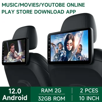 Nadgradnja Android 12.0 Avto Večfunkcijsko TV Vzglavnik Zaslon Tabličnega Zaslona na Dotik,PlayStore Prenesete APP,si ogledali Film na Linijo.HDMI