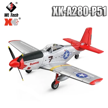 Novo WLtoys XK A280 RC Letalo P51 Borec Simulator 2.4 G 3D6G Način Zrakoplova z LED Iskalnim Letalo Igrače za Otroke, Odrasle
