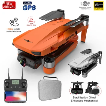 KF102 GPS Drone Za Dropshipping, Pošiljajo Iz RU/US/PL/FR 8K Kamera HD 2-Osni Gimbal Brushless Motor Zložljive Quadcopter 1.2 KM