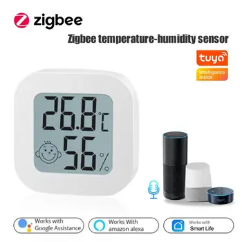 Tuya Zigbee Temperatura & Vlažnosti, Senzor za Pametni Dom var SmartLife Termometer, Higrometer Podporo Alexa Google Pomočnik
