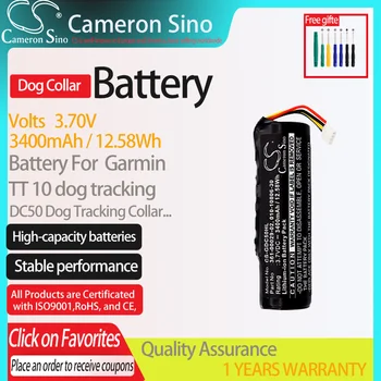 CameronSino Baterija za Garmin TT 10 psa za sledenje, TT 10 naprava za usposabljanje.ustreza 010-10806-30 010-11828-03,Pes Ovratnik Baterije.