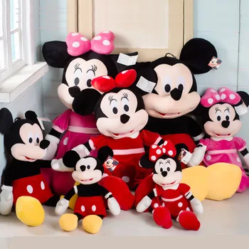 Disney velikosti Mickey Miške Minnie Donald Daisy Raca Neumen Pluton Živali Polnjene Plišastih Igrač Lutka Rojstni dan Darila Za Otroke Dekleta