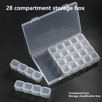 1 Pc Jasno Prostor Plastičnih Organizator Posodo Box Škatla za Shranjevanje z Nastavljivo Nakit Kroglice Uhani Orodja Obrti
