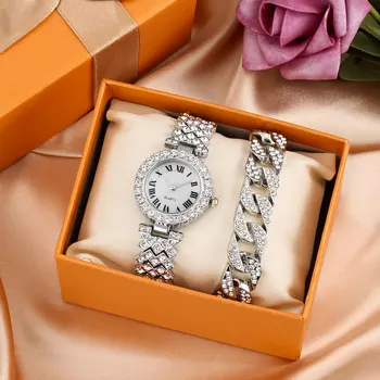Ure za Ženske, Luksuzni Diamond Srebrna Zapestnica Darilo za Ženske Zapestne Ure Elegantno Quartz uro Ženske Reloj De Mujer