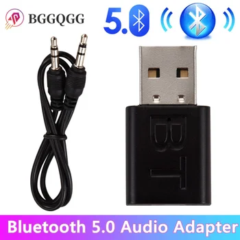BGGQGG Bluetooth 5.0 Adapter 2v1 Oddajnik Sprejemnik Mini Wireless USB Dongle Adapter 3,5 mm Glasbe AUX Avdio Ojacevalnikom