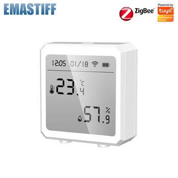 Tuya Smart zigbee Temperature In Vlažnosti Tipalo Sobne Termometer, Higrometer Z LCD Zaslonom delo z Tuya ZigBee Hub