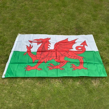 Brezplačna dostava 90*150 cm Wales Zastavo Welsh rdeči Zmaj Cymru UK Združeno Kraljestvo unije zastava poliester Velika Britanija Banner
