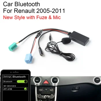 Avto Bluetooth 5.0 AUX Kabel Mikrofona Prostoročno Adapter za Renault Clio Espace Kangoo Megane Laguna 2 Updatelist Radio Speake