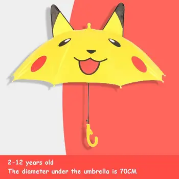Pokemon Pikachu Kawaii otroški Dežnik Osnovni Šoli Risanka Vinil Dež in Dež Dvojno Rabo Dežnik Nepremočljiv Pokrov