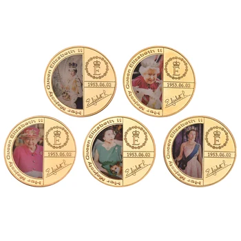 WR Kraljica Elizabeta II Zlato Zbirateljski Kovanec z Izvirno Darilo Polje Kraljeve Družine Spominskih Kovancev, Darilo za Moškega, Dropshipping