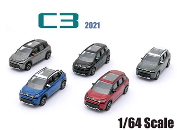 Novo 1/64 Obseg C3 Aircross 2021 Z NorRev 3 cm Diecast Zlitine avtomobilčki model Za Zbiranje Darilo