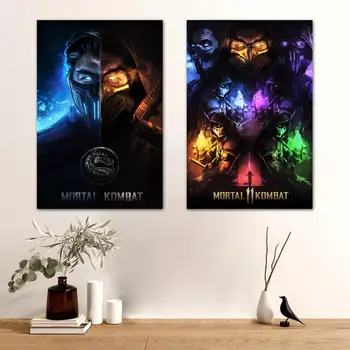 Mortal Kombat Ikona HD Visoke Kakovosti Wall Art Platna, Plakati, Dekoracijo Umetnosti Osebno Darilo Sodobna Družina spalnica Slikarstvo