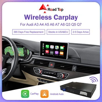 Brezžični Apple CarPlay za Audi A3 A4 A5 A6 A7 A8 V3 V5 V7, z Android Auto Mirror Link AirPlay USB, Bluetooth, Kamera za Avto Igra