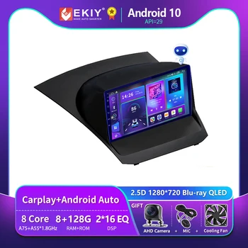 EKIY T900 QLED DSP Android 10 Autoradio Za Ford Fiesta 2009-2017 Avto Multimedijski Predvajalnik Videa Predvajalnik GPS Navi 2Din DVD Vodja Enote