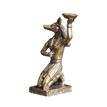 Kip Anubis Egipta Egipt Medenina Figur Stari Pes Dekor Bogov Kiparstvo Slika Bog Kipi Mrtvih Šakal Namizni Model