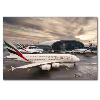 Letalo A380 Letališče Stenskih slikah, Plakatov in Fotografij Platno Umetnosti Dekorativne slike Za Sobi Doma Dekor