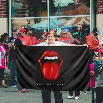 Rolling Stones Band Edinstveno Priljubljen Slog Nov Design Bombaž Nove blagovne Znamke Naravne Zastava Banner 3ftx5ft Padec Vrt Zastave za Bar Dekor
