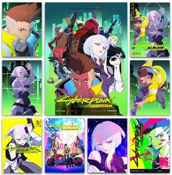 2022 Novo Cyberpunk Edgerunners Anime Plakat Anime Igra Platno Stensko Slikarstvo Umetniške Grafike Dnevna Soba Dekor Zidana Slike
