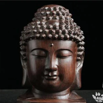 Moda Kip Bude, Lesa, Lesenih Figur Mahagoni Indija Buda Glavo Kip Obrti Dekorativni Okras