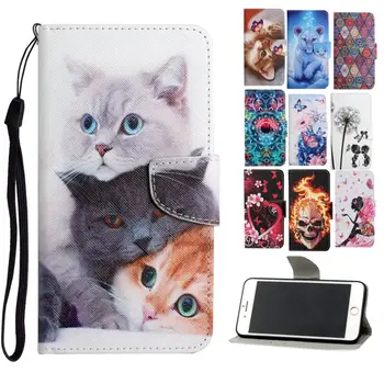 Stilsko Lepo Mačka Usnjena torbica Za Samsung Galaxy S10E S20 S21 FE S22 Plus Opomba 20 Ultra A50 A30 A20 A10 A70 40 A20E Knjigo Kritje