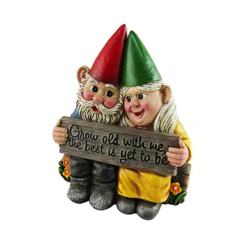 Vrt Gnome Srčkan Par Kip Lepo Palček Smolo Namizni Okras Plovila Za Dom Obletnico Poroke, Božični Okraski