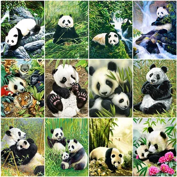 Evershine Diamond Slikarstvo Panda Celoten Kvadratni Krog Mozaik Diamond Vezenje Prodaja Živali Nosorogovo Slike Doma Dekoracijo